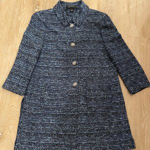 St. John Navy Knit Jacket, 3/4 Sleeve, Size 6